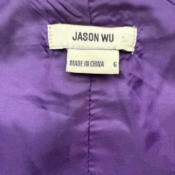 Jason Wu- NWT Dark Purple Satin Matching Vest and Split Flare Pants Suit Set - Picture 9 of 9